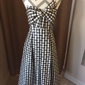 Black and white gingham dress with pockets